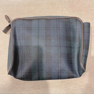EUC RALPH LAUREN vintage tartan plaid print toiletry bag
